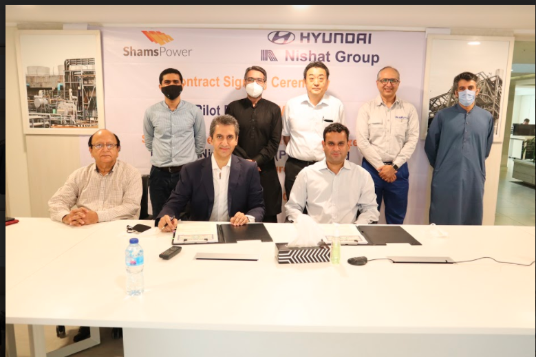 Shams Power (Private) Limited and Hyundai Nishat Motor (Private) Limited have partnered to solarize Hyundai’s automobile manufacturing plant with an initial capacity of 1MWp